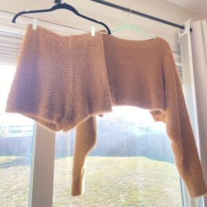 Fashionnova 2 Piece Fuzzy Set - Brown